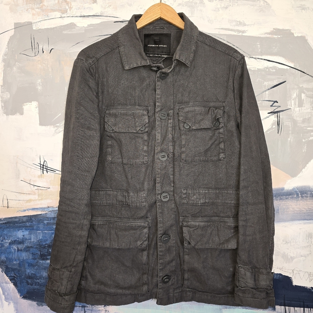 Porsche Design Men's Asphalt Garment Dye Field Jacket MSRP $835